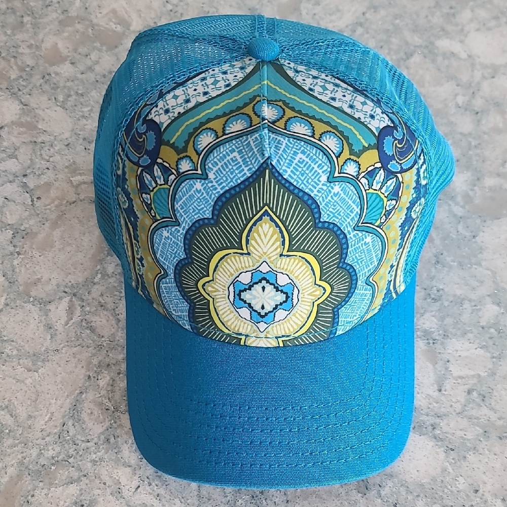 Vitality Blue and Green Mandala Trucker Hat